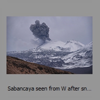 Sabancaya seen from W after snowfall